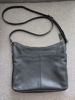 Margot New York Pebbled Leather Crossbody Bag - Black